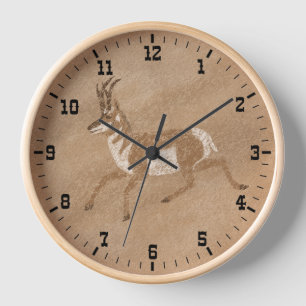 Horloge Antilope Pronghorn Running Southwest encadré