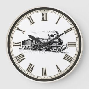 Horloge antique de décor de siège social de train