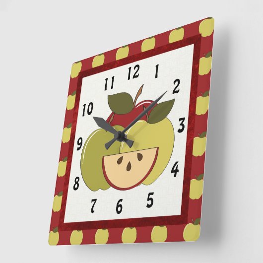 Horloge Apple de cuisine (Angle)