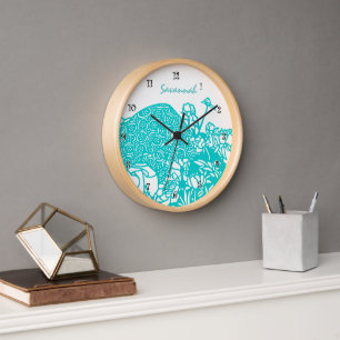 Horloge Aqua personnalisée - N'importe quelle coul