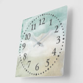 Horloge aquarelle Abstraite (Angle)