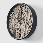 Horloge Aquarelle Brown Black Motif (Angle)