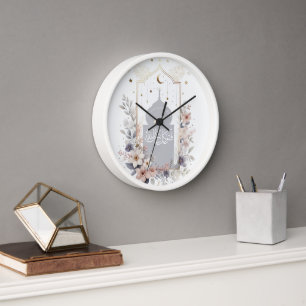 Horloge Aquarelle Florale Motivationnelle Quran islamique 
