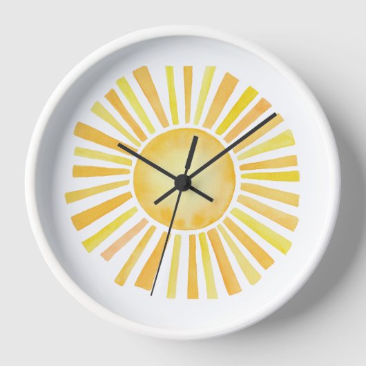 Horloge Aquarelle Sun (Recto)