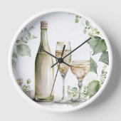 Horloge Aquarelle Vin (Recto)