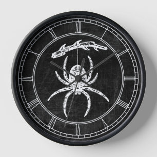 Horloge Araignée Gothique À L'Horloge Arrondie De Branche