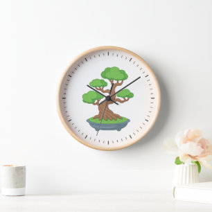 Horloge Arbre Bonsaï Japonais Tordu