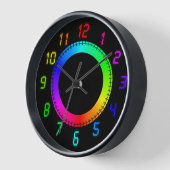 Horloge Arc en arc-en-ciel LED Style cadran (Angle)