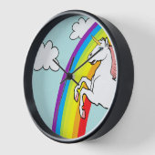 Horloge Arc-en-ciel de Unicorne (Angle)