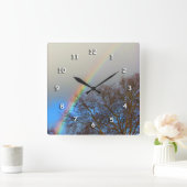 Horloge - Arc-en-ciel sur l'arbre (Maison)