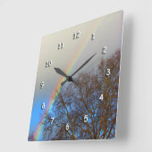 Horloge - Arc-en-ciel sur l'arbre (Angle)
