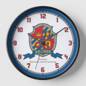 Horloge Archer name meaning heraldry shield letter (Recto)