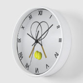Horloge Argent en double de tennis (Angle)