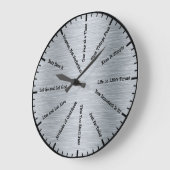 Horloge argentée de sobriété de 12 étapes de sloga (Angle)