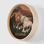 Horloge Arizona Chevaux sauvages (Angle)