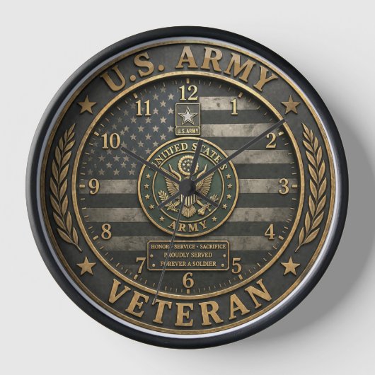Horloge Army Veteran Tribute Clock (Recto)