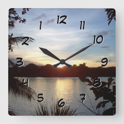 Horloge arrière - Coucher de soleil du Costa Rica (Recto)