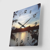 Horloge arrière - Coucher de soleil du Costa Rica (Angle)