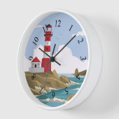 Horloge Arrière - plan de phare illustré 24 heures sur 24 (Angle)