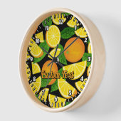 Horloge Arrière - plan orange (Angle)