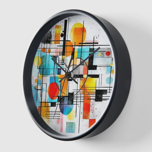 Horloge art abstrait (Angle)