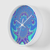 Horloge Art bleu moderne (Angle)