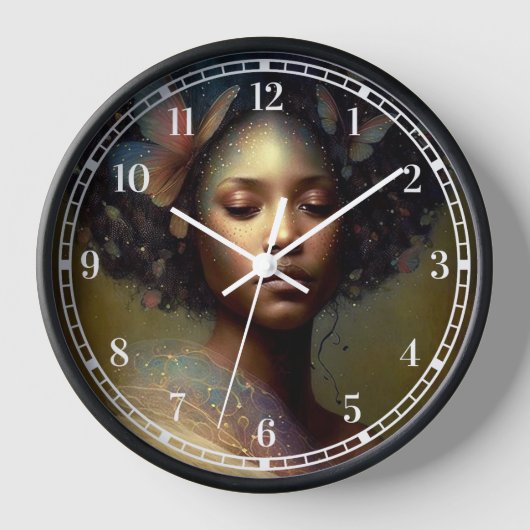 Horloge Art de la déesse noire (Recto)