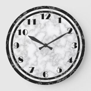 Horloge Art déco noir et blanc