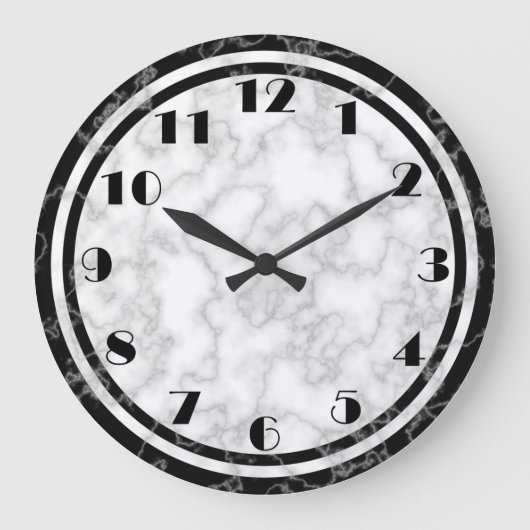 Horloge Art déco noir et blanc (Recto)