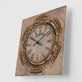 Horloge Art Déco Steampunk Vintage rouille (Angle)