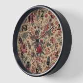 Horloge Art floral de la tapisserie (Angle)