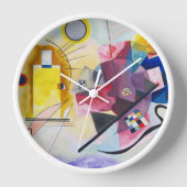 Horloge Art moderne Abstrait Kandinsky Jaune Rouge Bleu (Recto)
