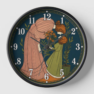 Horloge Art Nouveau Mère et Fille