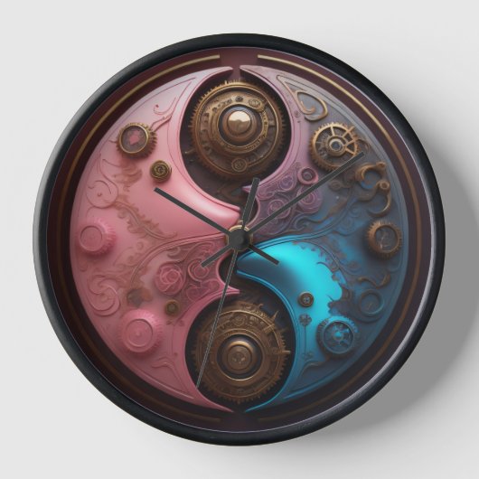 Horloge art steampunk Ying yang (Recto)