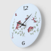 Horloge artistique japonaise Koi (Angle)
