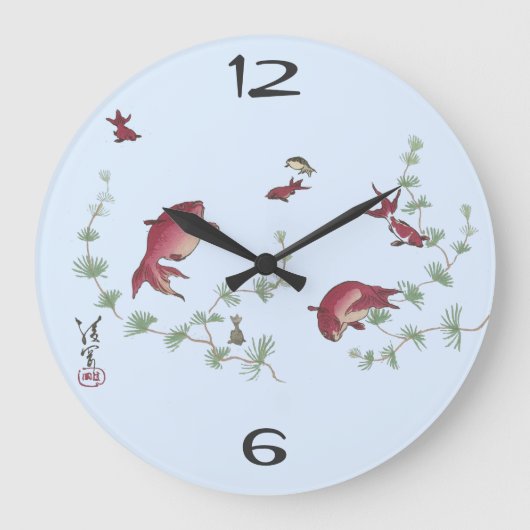 Horloge artistique japonaise Koi (Recto)