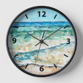 Horloge Artwork littoral Abstrait Beach (Recto)