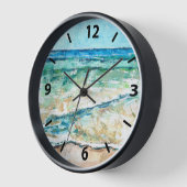 Horloge Artwork littoral Abstrait Beach (Angle)