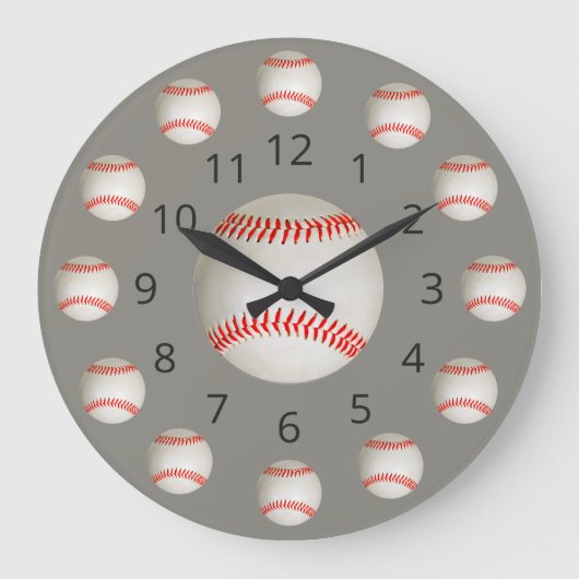 Horloge Atom de baseball avec nombre (Recto)