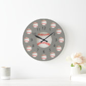 Horloge Atom de baseball avec nombre (Maison)