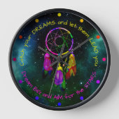 Horloge Attrapez vos rêves attrape de rêve Boho Chic (Recto)