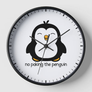 Horloge Aucun pousser le pingouin mignon