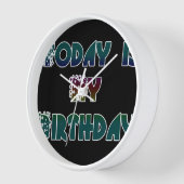 Horloge Aujourd'hui est mon art d'anniversaire (Angle)