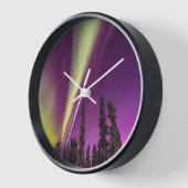 Horloge Aurora Borealis Northern Lights Fairbanks Alaska (Angle)