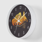 Horloge Australie Art aborigène (Angle)