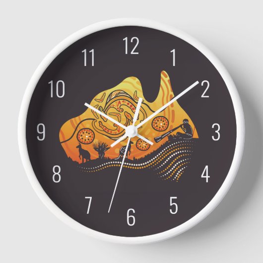Horloge Australie Art aborigène (Recto)