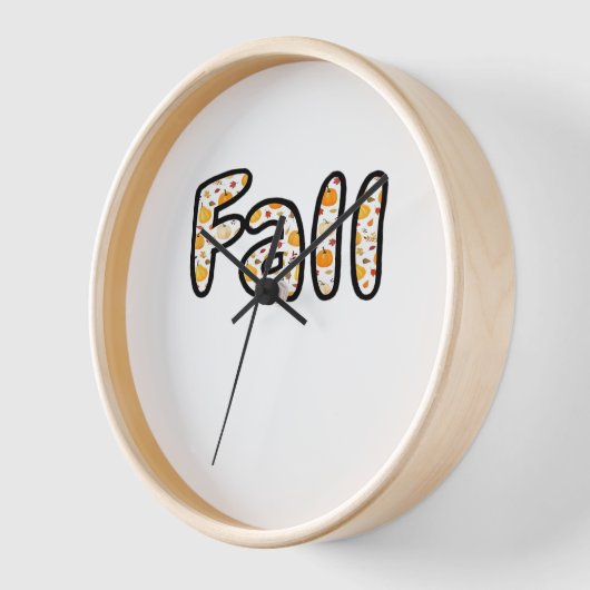 Horloge Automne avec Arrière - plan Citrouille Automne Sai (Angle)