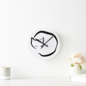 Horloge avec chat couché en quatre lignes (Maison)