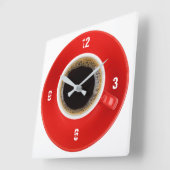 Horloge avec du café d'Americano (Angle)
