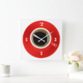 Horloge avec du café d'Americano (Maison)